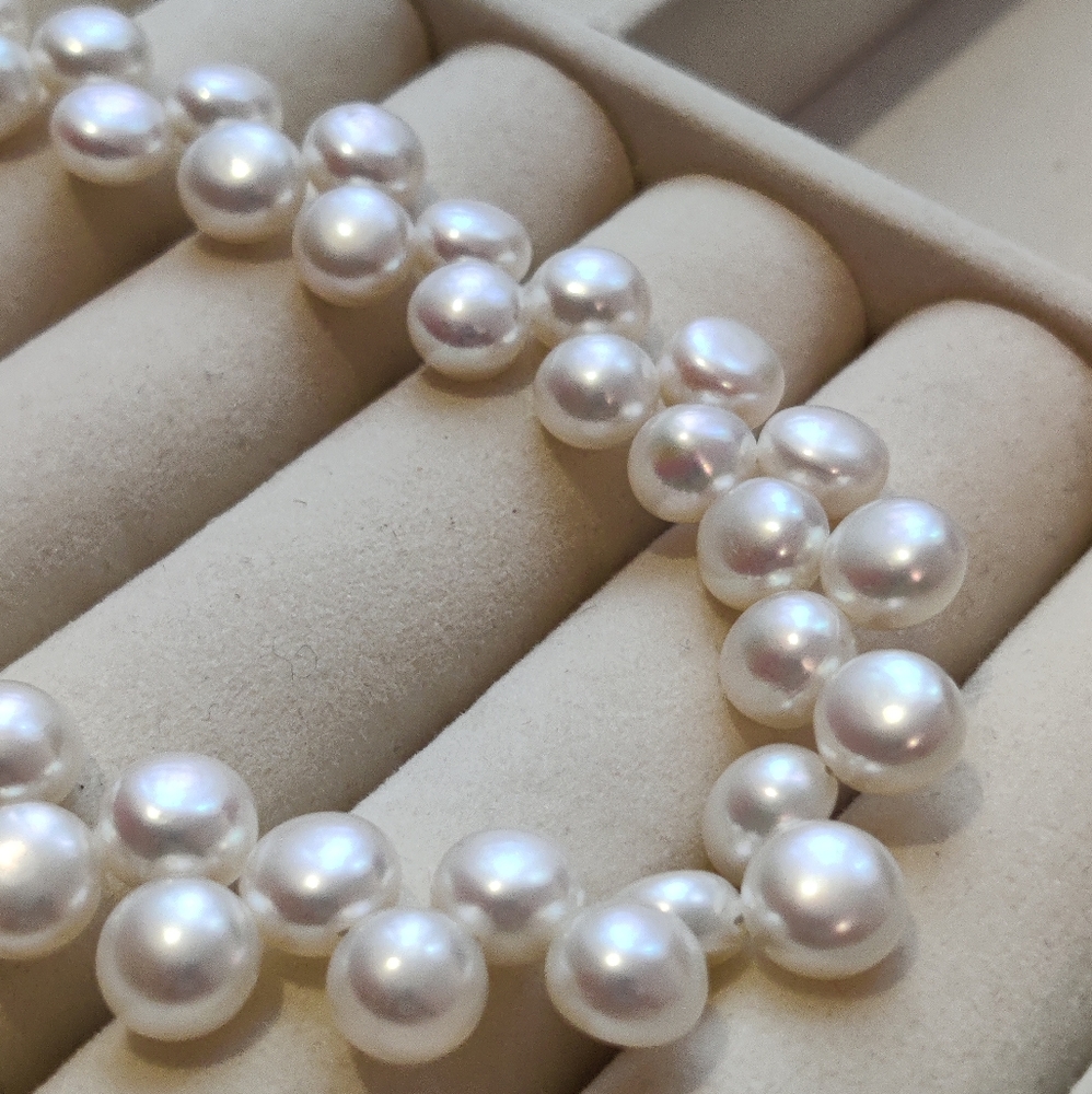 Vintage Fresh Water Pearl Double Stranded Necklace